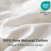 BISELINA 100% Cotton Duvet Cover Set Waffle Weave 3PCS (1