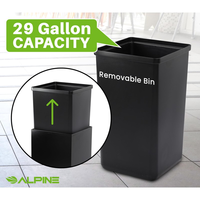 Alpine Square Lid Industries 29 Gallon Sturdy Steel Cube Recycling