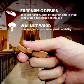 Orgcity Wooden Cross Fidget, Cross My Heart, Encouragement Gift, Black Walnut Comfort For Handheld, Relieve Anxiety For Youself, Family & Friends, Christian Easter Gifts For Children Men Women