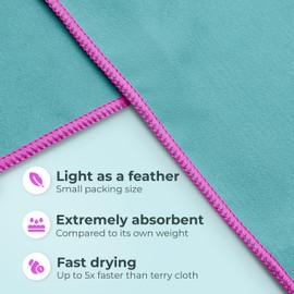 NirvanaShape Microfiber - Large Towel for Beach, Travel, Fitness, XL 200 x 100 cm