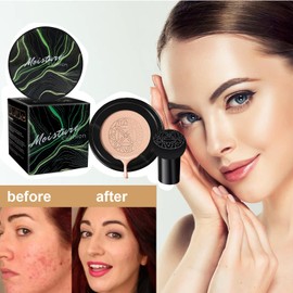 Makeup Base Mushroom Head,Air Cushion Liquid Foundation,Air Cushion BB,Liquid Foundation Mushroom,Natural Moisturizing Full Coverage Foundation,Brightening Pigment BB Cream Foundation for Women