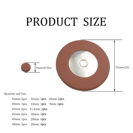 25 Pcs Professional Leather Tenor Saxophone Pads, Brown Saxophone Pads Replacement Woodwind Parts and Accessories