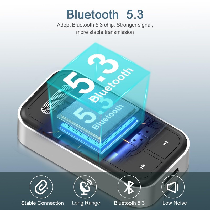 Ankilo Newest AUX Bluetooth Adapter Car, Bluetooth 5.3 Receiver, Hands-Free