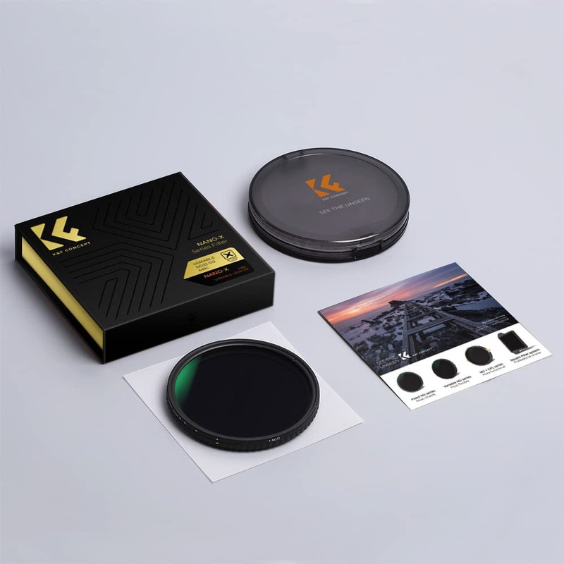 K&F Concept 72mm Variable ND Filter ND32- ND512 Adjustable Fader