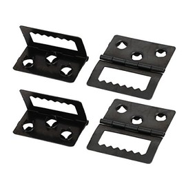 Sourcingmap 32mmx20mmx5mm Photo Picture Frame Back Hinge Backplane Buckle Black 4pcs