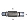 Tutuxio Exhaust Flex Pipe ID 2.5"x6"x10" with 2pcs U-Bolt Clamps,