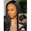 Nadula Bye Bye Knots Yaki Straight Glueless Wig Human Hair
