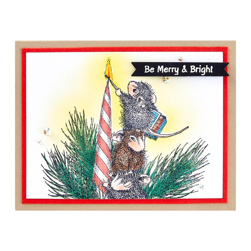 Spellbinders House Mouse Cling Rubber Stamp-Holiday Glow