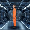 Men's Orange Astronaut Costume - X-Large