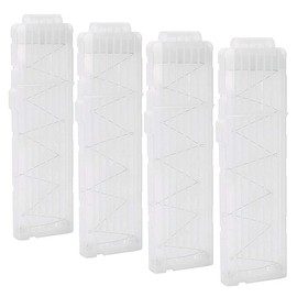 OIMIO Soft Bullet Clips 18-Darts Quick Reload Clips Magazine Clips for Nerf Toy Dart Gun 4pcs (Luminous White)