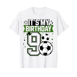 Birthday Boy Tees 9 Soccer Its My 9th Birthday Boys Soccer T-Shirt