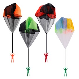4pcs Parachute Toys for Kids, Army Men Hand Throw Parachute with Soldier Parachute Children Outdoor Flying Toys for Boys Girls Gifts Birthday Christmas Party Favors