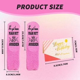 Thoquene Non-Slip Socks Gift 40th Birthday Woman Funny Gifts for Women