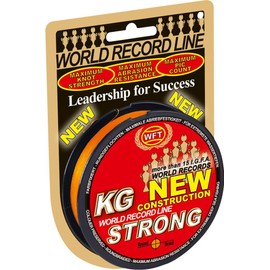 WFT KG Strong 300 m 0.22 mm 32 kg, Braided Line, Sea Line, Fishing Line, Colour: Orange