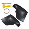 NLQR 2 Pcs Door Armrest Replacement Cover Leather Gray Compatible