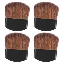 4Pcs Mini Powder Blush Brush, Small Makeup Brush Facial Makeup Brushes Travel Mini Multi-functional Loose Powder and Blush Brushes Travel Portable Soft Hair Make up Tools for Cheeks