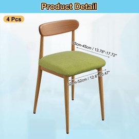 sourcing map Set of 4 Chair Covers for Dining Chairs, Washable Stretch Chair Seat Slipcovers Cushion Protector for Dining Room Hotel Kitchen Banquet, Green