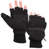 Zeltauto Men’s Thinsulate Gloves Convertible Fingerless Mitten Flap Cover Multipurpose
