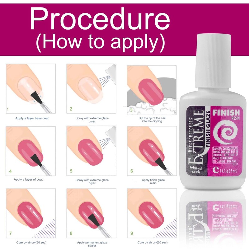 BACKSCRATCHERS Extreme Glaze - Coat Nails Resin For Acrylic Dipping