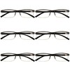 B and Q 6 Pack Mens Rectangular Half Frame Blue