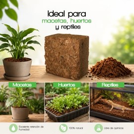 Smart Garden Fibra Coco Comprimida 14cm 8cm Tus Macetas Huertos Urbanos Reptiles 30l