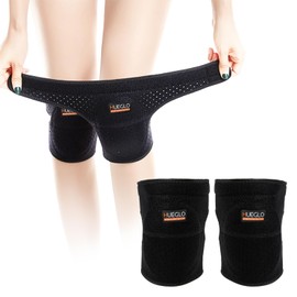 Knee Pads for Work, Knee Pads for Sports, Cleaning, Farm Work, Double Knee Set, Unisex, Black, Large