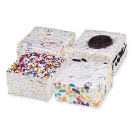 The Crispery Crispycakes – Jumbo Size Pack of 12 Individually Wrapped Assorted Flavor Gourmet Marshmallow Rice Crispycakes, always soft and gooey, packed with fresh ingredients. Made in the USA.