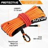 1/4" x 50ft Synthetic Winch Rope Kit with Protective Sleeve+Winch