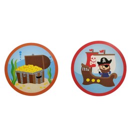 Mosaic Art Kit 2 Pack, A Pirate Adventure (Sailing Pirate and Treasure Chest, 1,258 Pieces, 14 Inch Diameter Each)