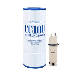 CC100 Pool Filter Cartridge Compatible with Pentair CC100, Clean & Clear CCRP100, PAP100, PAP100-4, C-9410, R173215, Filbur FC-0686, 59054200, 160316, 160354, SP100 Predator 100, 100 sq.ft, 160 Pleats
