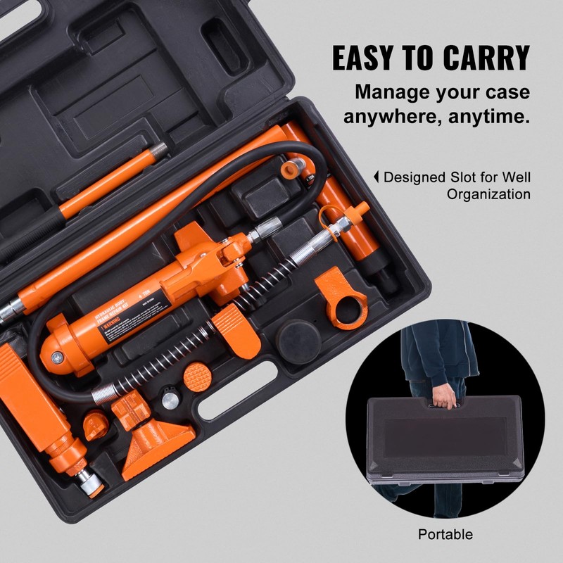 Happybuy Hydraulic Jack Kit 4 Ton, Auto Body Frame Repair