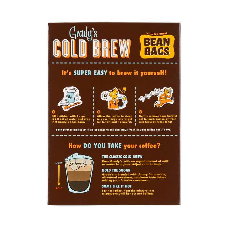 GRADY’S COLD BREW, French Vanilla, 100% Arabica Ground Coffee &