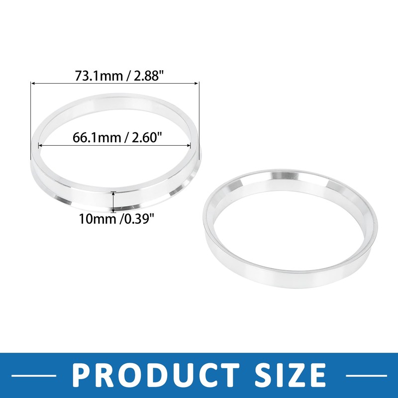 A ABSOPRO 73.1 to 66.1 mm Wheel Hub Centric Rings