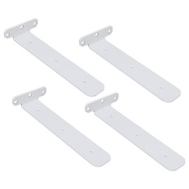 Alise Floating Shelf Brackets,White L Brackets for Wood,Wall Brackets for Shelves,Heavy Duty L Bracket Metal Shelving Corner Brace Supports for Home,Garden,Office and DIY,10''x4''x1'',Pack of 4