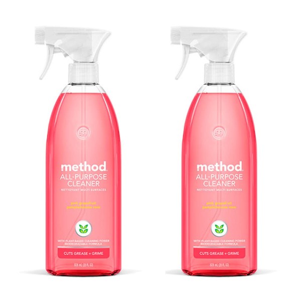 Method All-purpose Natural Surface Cleaner, Pink Grapefruit 28 Fl Oz (Pack of 2)