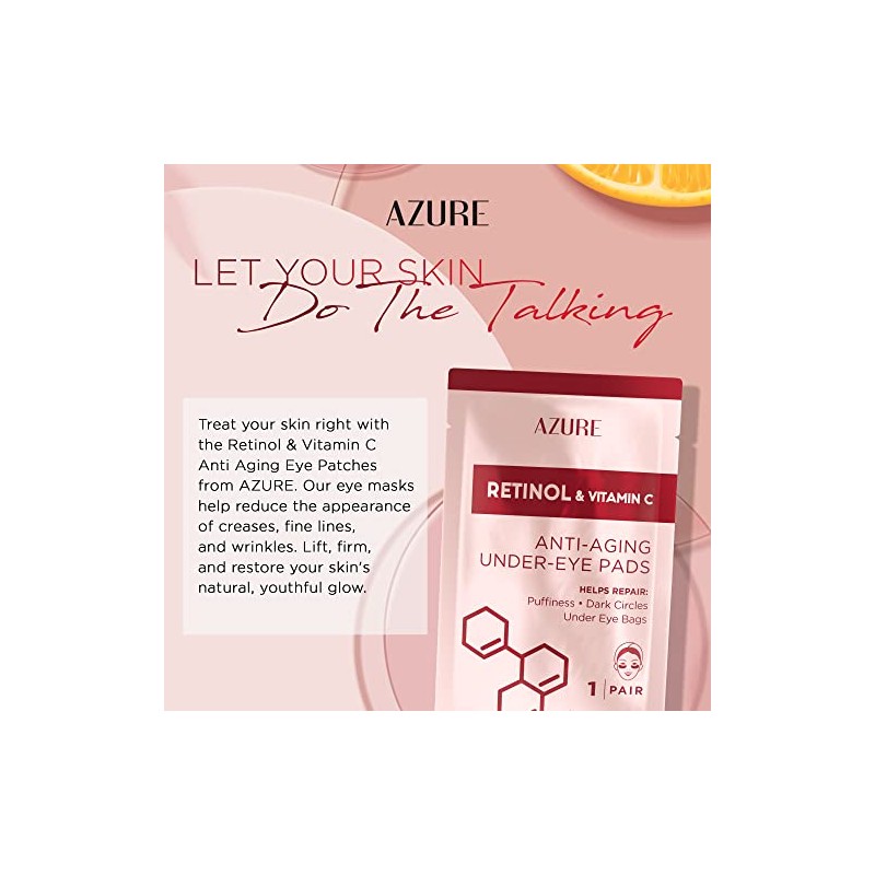 AZURE Almohadillas antienvejecimiento para debajo de los ojos con retinol