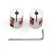 Befenybay 2pcs 5 mm to 5 mm Aluminium Plum Flexible
