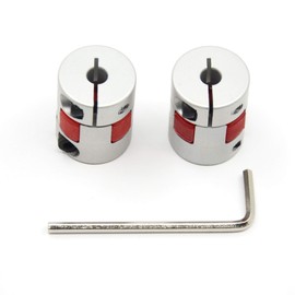 Befenybay 2pcs 5 mm to 5 mm Aluminium Plum Flexible Shaft Coupling Diameter 20 mm Length 25 mm Connection Flexible Coupling for 3D Printer CNC Machine and Servo Step Motor (5 x 5 mm)