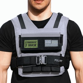 Adjustable Weighted Vest for Men and Women - Weight Vest with Iron Weights - GREY - 16KG
