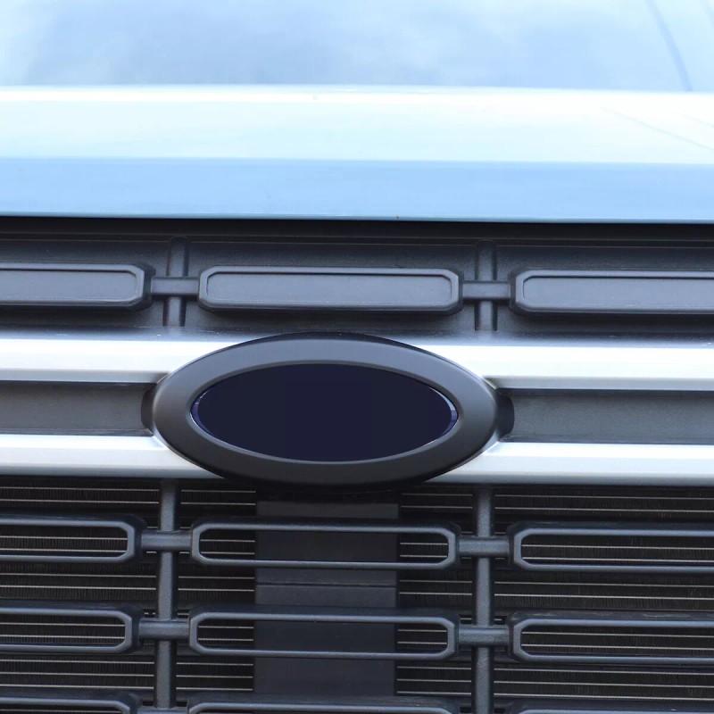 carpart2021 Matte Black Front & Rear Emblem Logo Ring trim