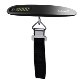 Escali Velo Slimline Portable Travel Luggage Scale with 110 lb Capacity, Black