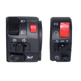 Interruptores de control de manubrio de motocicleta ATV de 7/8 pulgadas de 22 mm a la izquierda derecha para botón de bocina, señal de giro, luz antiniebla eléctrica, luz de advertencia de arranque