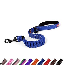 EZYDOG Zero Shock Dog Lead | Zero Shock Technology, Shock-Absorbing, Dog Leads For Small Dogs, Dog Leads For Medium Dogs, Dog Leads For Large Dogs, Soft Padded Handle, 0.6m (Blue)