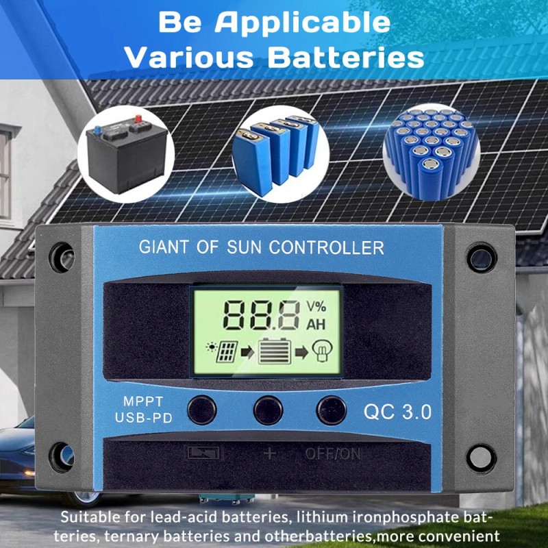 KEPEAK 60A/100A 12V/24V/36V/48 - 100A 12V/24V/36V/48V MPPT Charge Controller