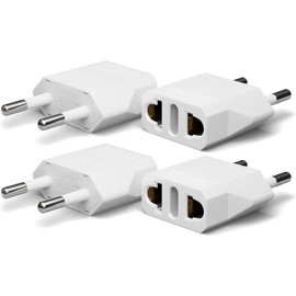 MHKBD 4 Unidades Adaptador de Enchufe para EE.UU., Adaptador de EE.UU. a Europa, Adaptador de Enchufe para América/Canadá/México