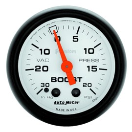 Auto Meter 5701 Phantom Mechanical Boost/Vacuum Gauge , 2.3125 in.