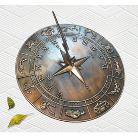 Brass Constellations Sundial - 12" inches Wide