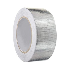 Fibreglass Aluminium Foil Tape 5 cm x 25 m, DINGJIE Channel Insulation Tape High Temperature Heavy Duty Metal Tape Reinforced Aluminium Foil Tape Waterproof Tape Thermoshield Heat Protection Tape