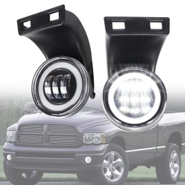 KAKABAS LED Fog Lights with DRL for Dodge Ram 1500/2500/3500 1994-2002, Bumper Driving Lamps, 2PCS