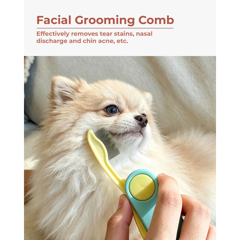 ETIALURE Portable Flea Comb for Small Dogs & Cats, Professional